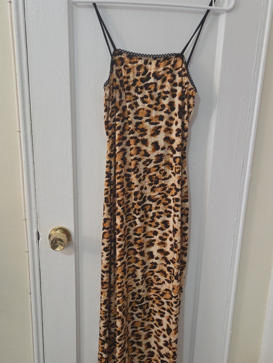 Julia Dresses & Skirts - Leopard Print Slip Dress in Brown Medium